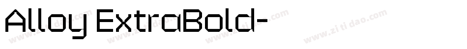 Alloy ExtraBold字体转换